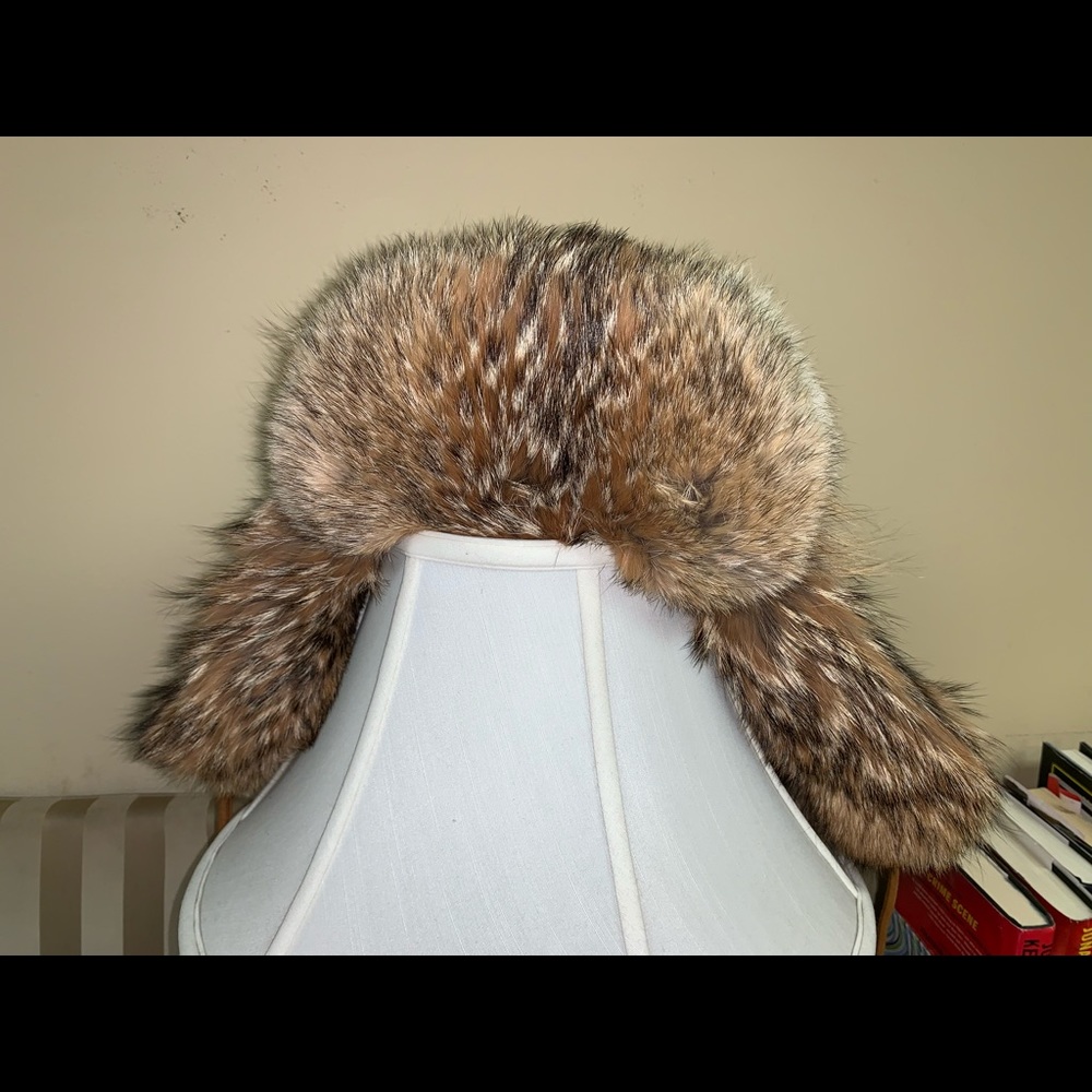 J Crew Collection real coyote Trapper hat